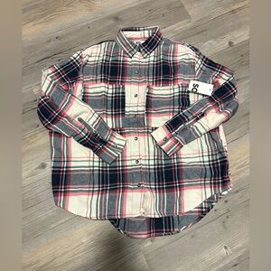 SO flannel XS pink/blue new with tags